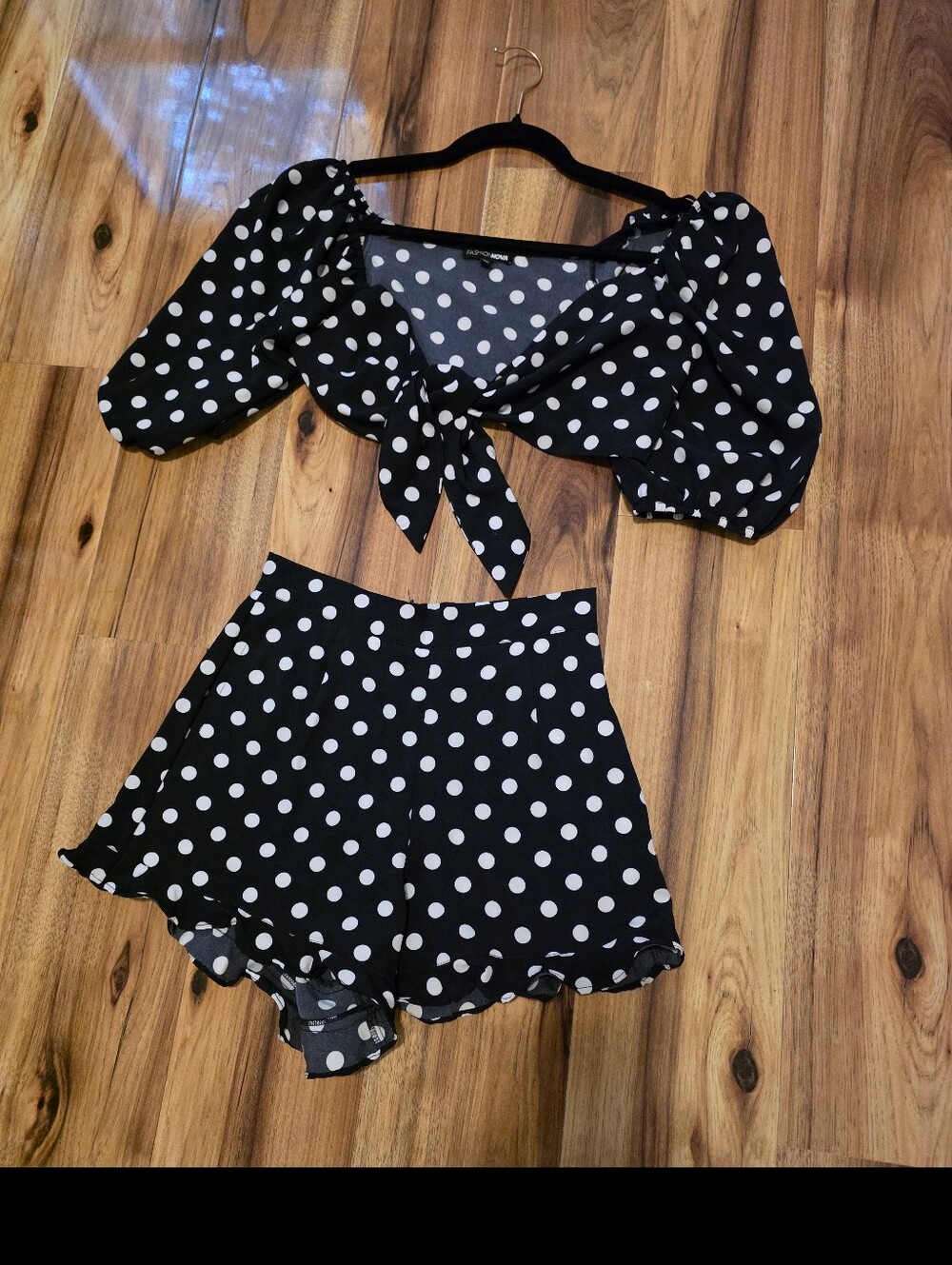 Navy Polka Dot Short Set - Picture 7 of 7